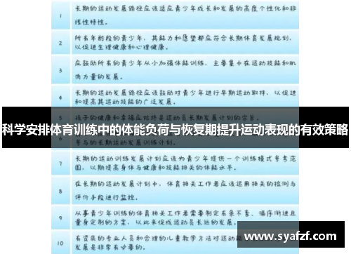 科学安排体育训练中的体能负荷与恢复期提升运动表现的有效策略